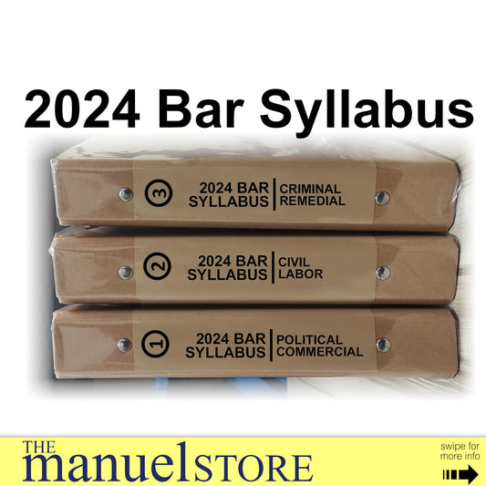 Bar Syllabus (2024) - Examination Notebook Binder Outline Space for Exam Notes Lopez