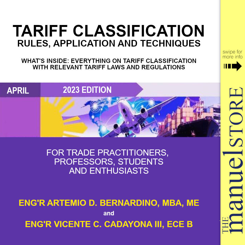 Bernardino, Cadayona (2023) - Tariff Classification, Workbook on - Customs Trade