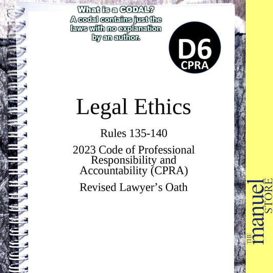 Codal Notebook (2023) - Legal Ethics - Judicial Alternative Dispute Resolution MCLE Notarial