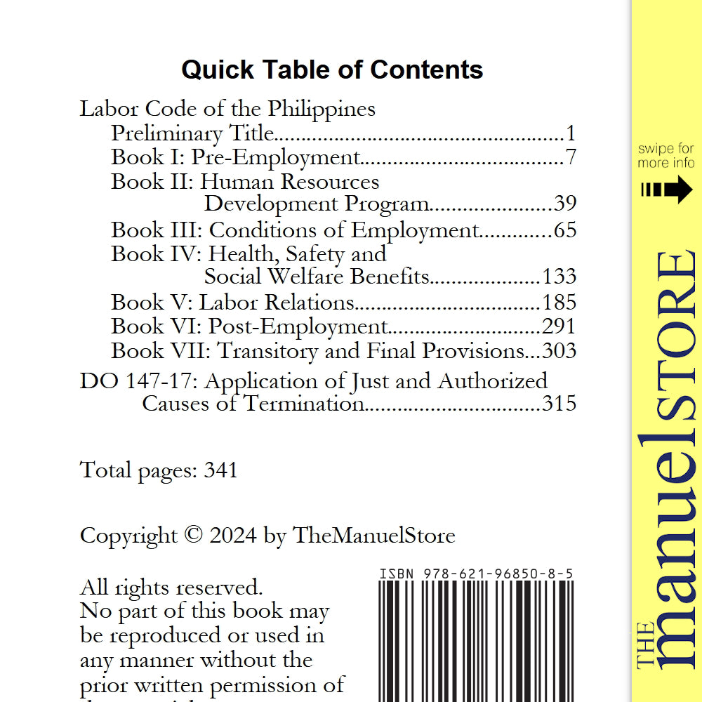 Pocket Codal (2024) - Labor Code of the Philippines – themanuelstore