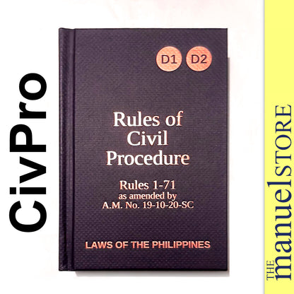 Pocket Codal (2023) Rules of Court - Civil Procedure Criminal Special Proceedings Legal & Judicial Ethics Code of Professional Responsibility Accountability CPRA