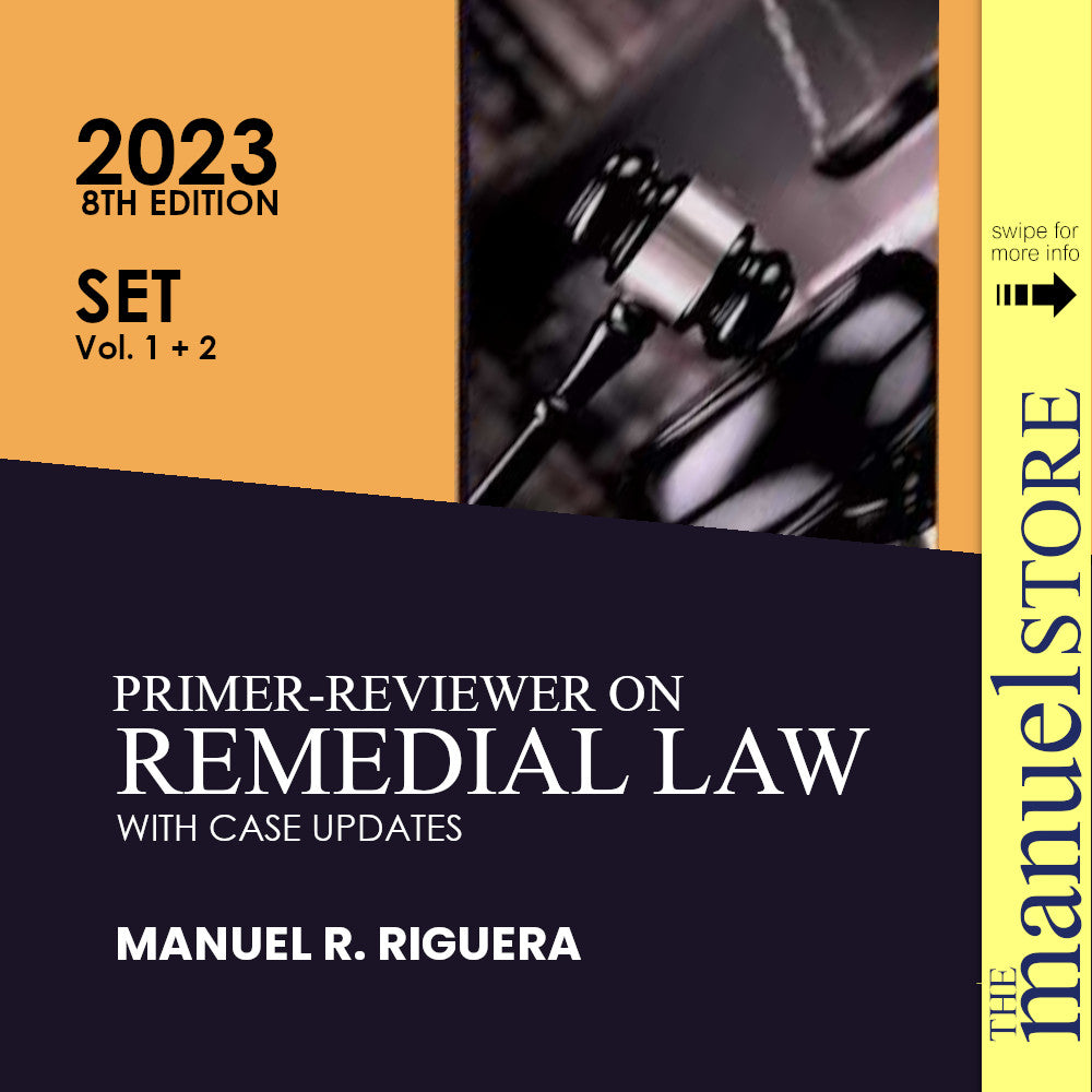 Riguera (2023/2024) Set - Remedial Law Reviewer - Vol. 1 & 2 - Primer on - Volume One Two I II