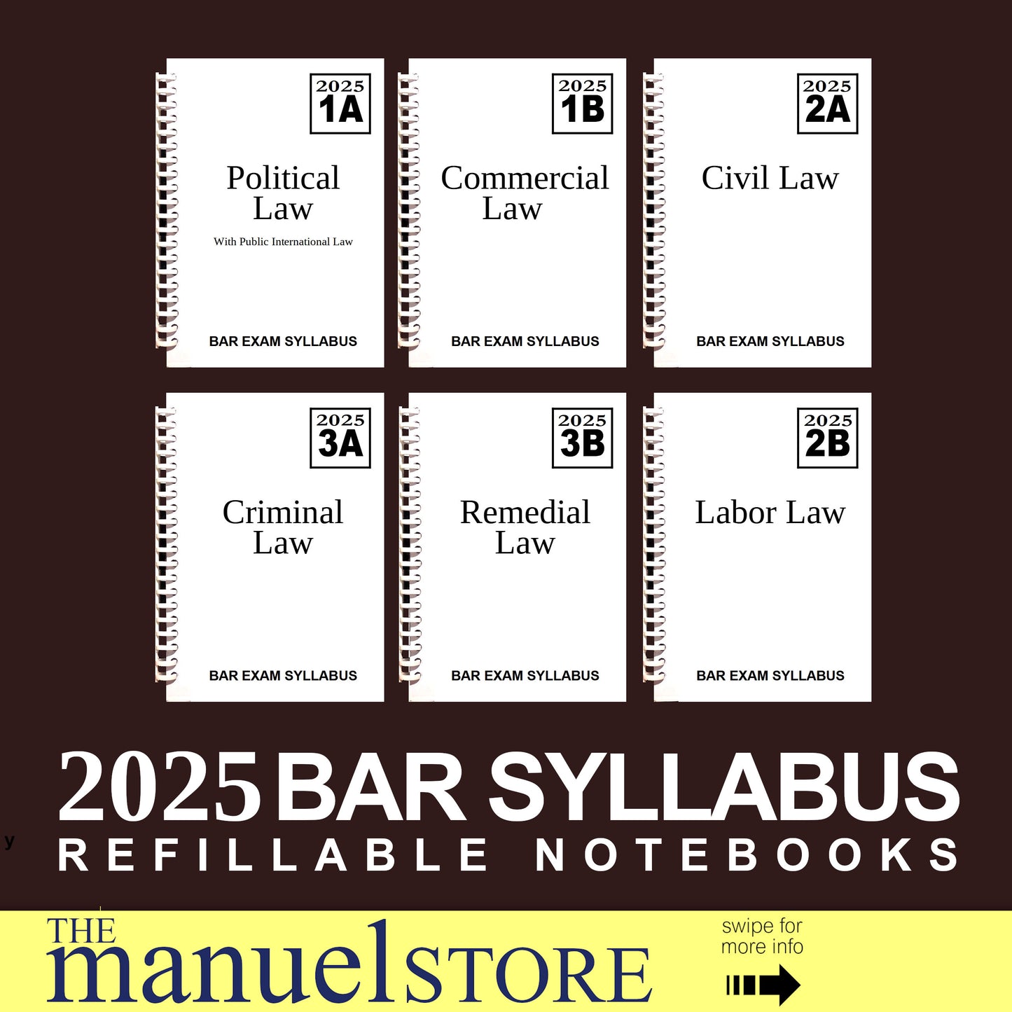 Bar Syllabus (202X) - Examination Notebook Binder Outline Space for Exam Notes Lopez