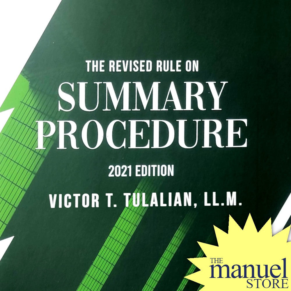 Tulalian (2021) - Summary Procedure, The Revised Rule on - by Victor