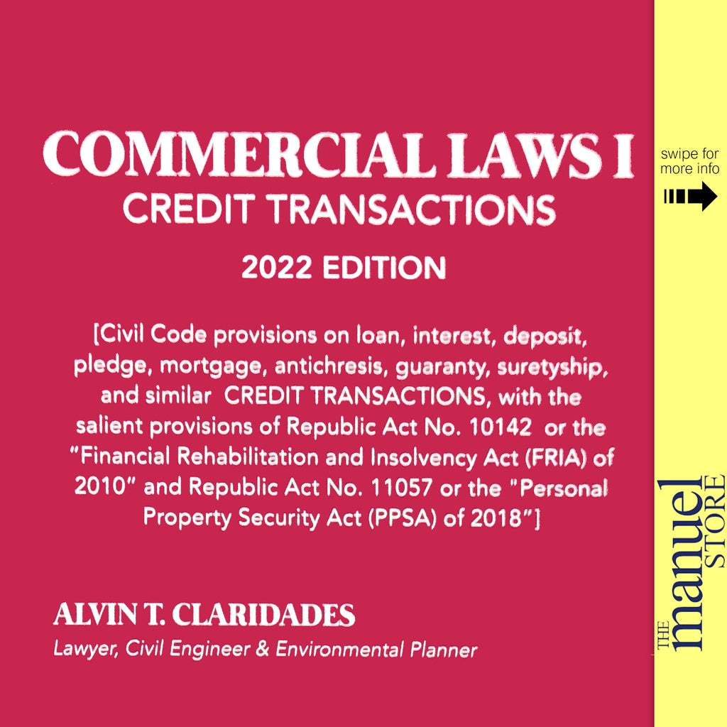 Claridades (2022) - Credit Transactions - Commercial Law 1 - FRIA PPSA Personal Property Security