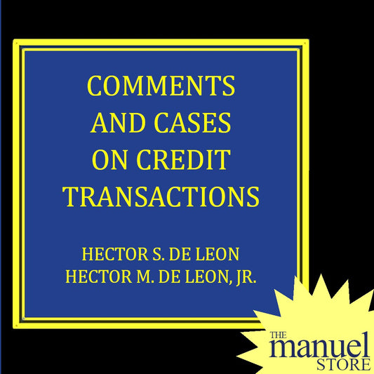 De Leon (2021) - Credit Transactions - Comments and Cases on - by Hector Jr Sr