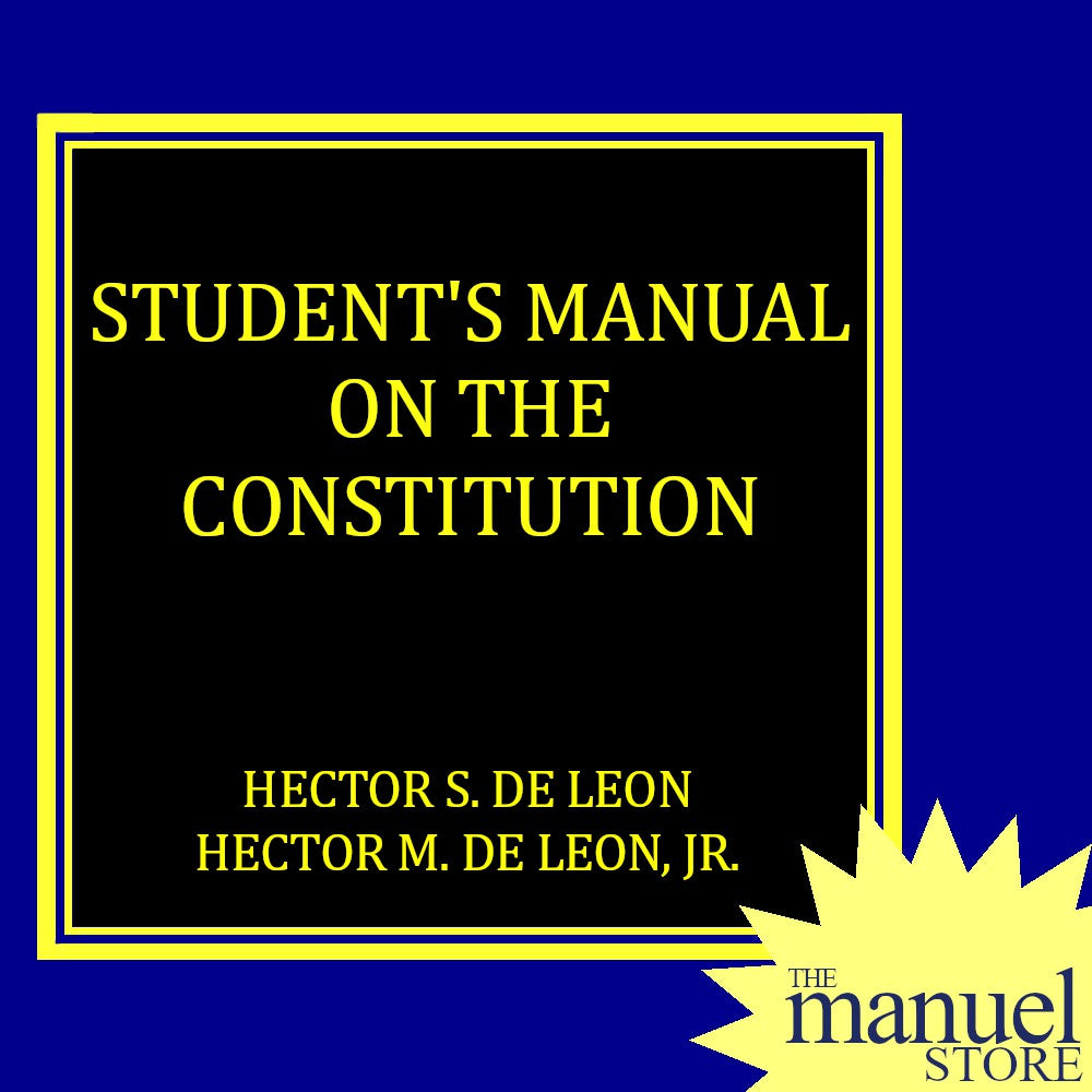 De Leon (2019) - Student's Manual on the Constitution - College Textbook