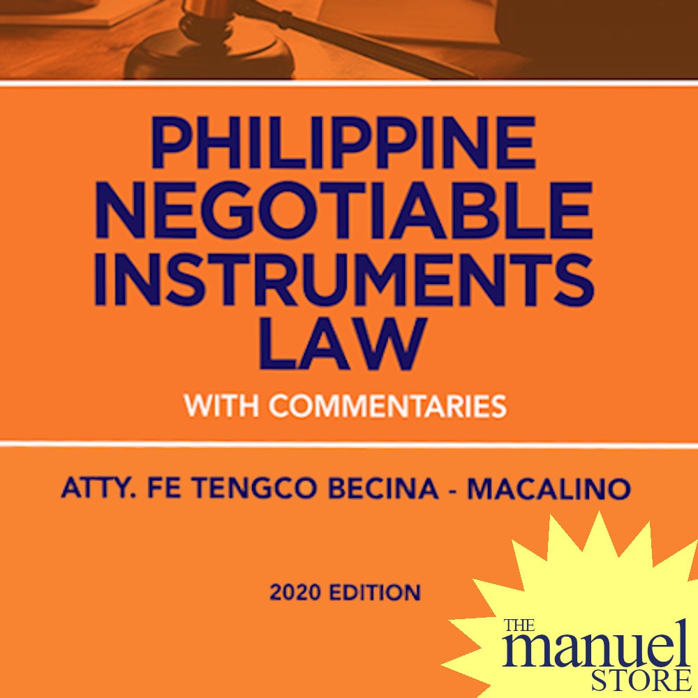 Becina Macalino (2020) - Negotiable Instruments Law - Philippine with Commentaries