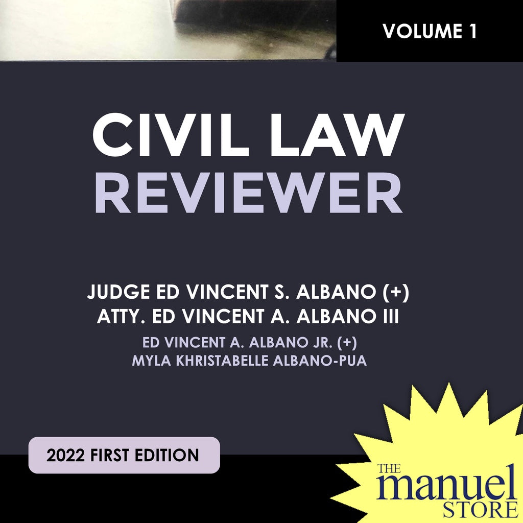 Albano Civ Vol. 1 (2020/2022) - Civil Law Reviewer - Volume I One