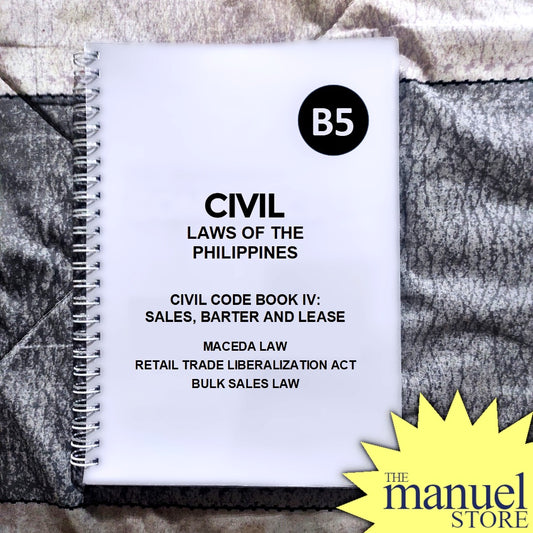 Codal Notebook (2023) - Sales, Barter & Lease - Civil Code of the Philippines Bulk Retail Trade B5