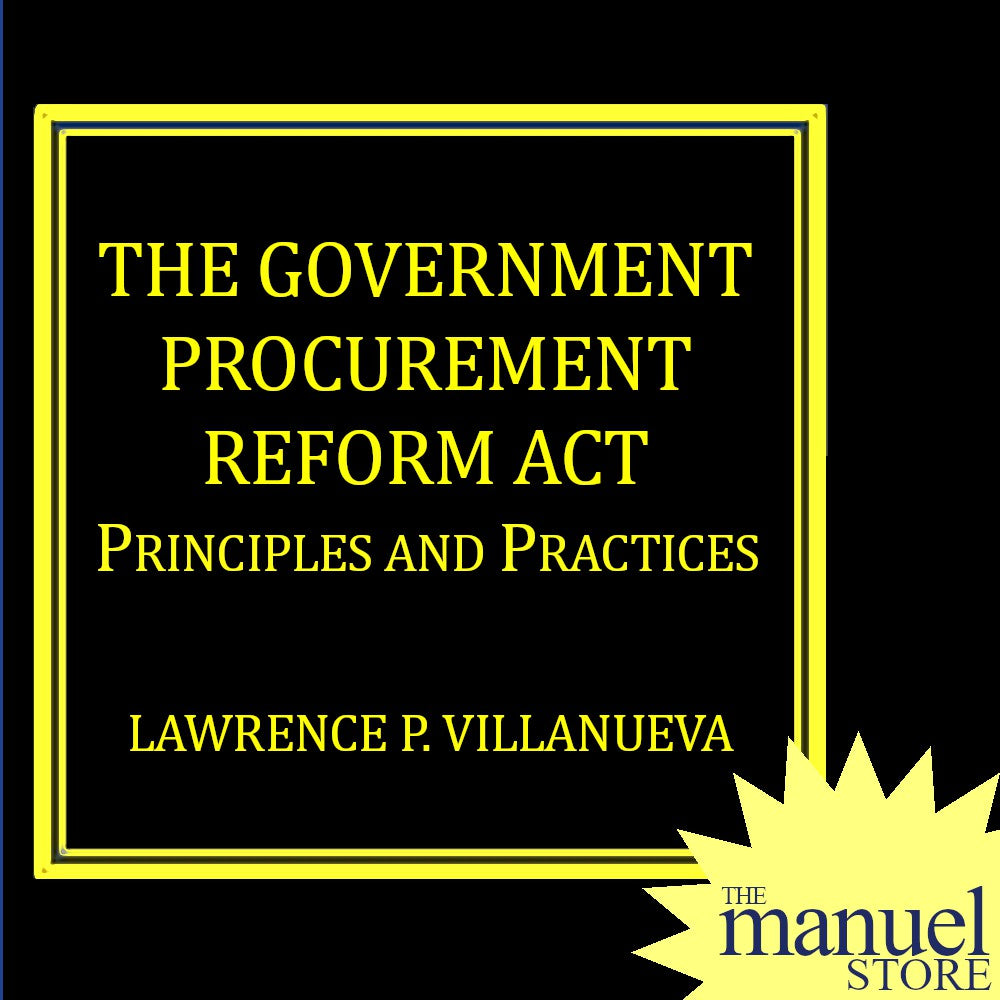 Villanueva (2024) The Government Procurement Reform Act (Principles and Practice) by Lawrence