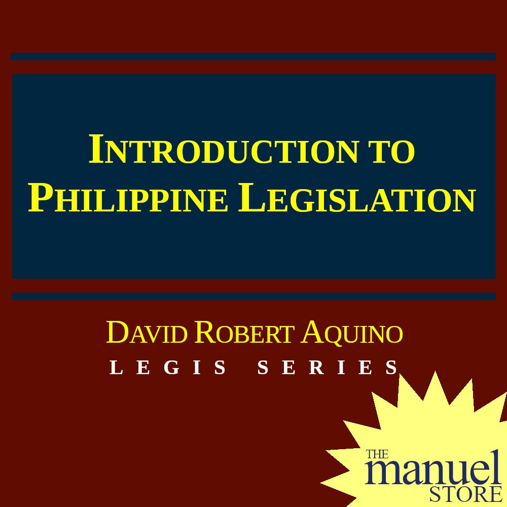 D.R. Aquino (2020) - Philippine Legislation, Introduction to - David Robert