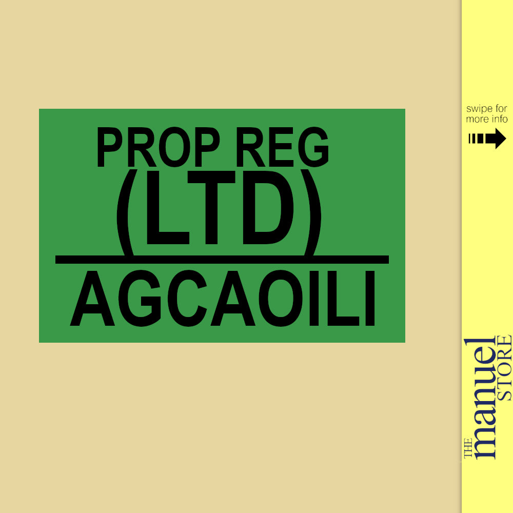 Agcaoili LTD (2018/2022) Land Titles & Deeds - Property Registration Decree & Related Laws Reviewer