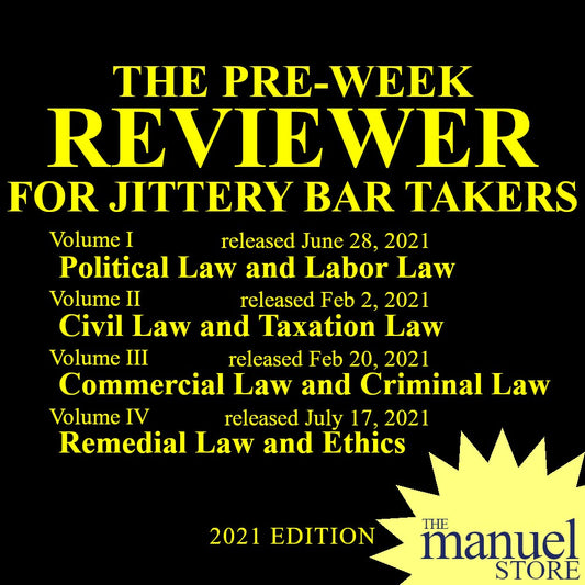 Rex Jittery (2021) - Pre-Week Reviewer for Bar Reviewers - Civil Political Taxation Labor Commercial