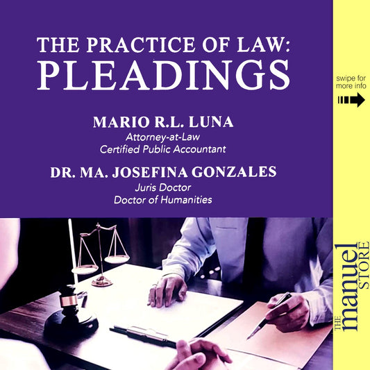 Luna + Gonzales (2022) - Pleadings: The Practice of Law - by Mario, Ma Josefina - Legal Forms