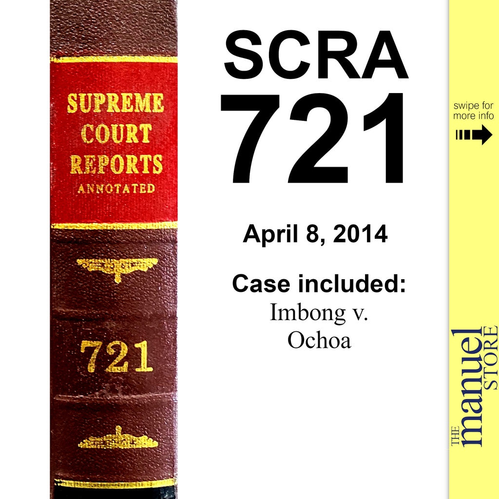 SCRA 721 (2014) - Imbong v Ochoa - Reproductive Health Responsible Parenthood Law Act