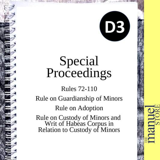 Codal Notebook (2023) - Special Proceedings - SpecPro Rules of Court Adoption Guardianship Remedial