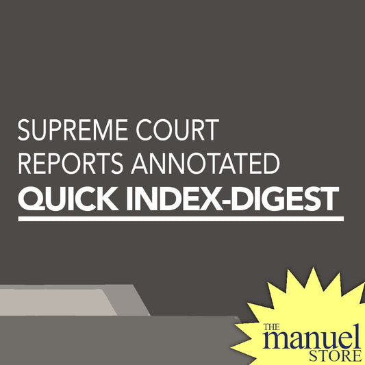 SQUID (2016 2017 2018 2019) - SCRA Quick Index Digest - Supreme Court Reports Annotated