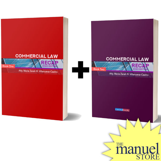 Zarah Villanueva-Castro Recap Set (2020) - Commercial Law Reviewer - Volume 1/2 Vol. I/II One/Two