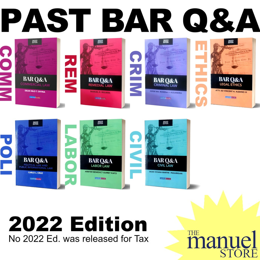 Bar Q&A (2024) Law Questions Criminal Commercial Civil Political Labor Taxation Ethics Remedial