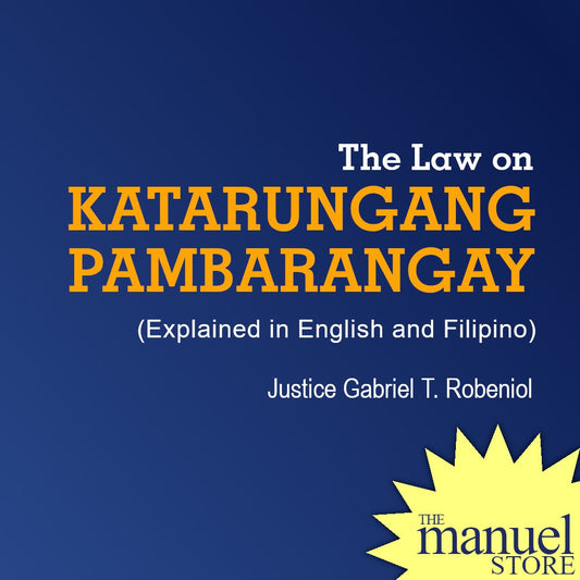 Robeniol (2020) - Katarungang Pambarangay, The Law on