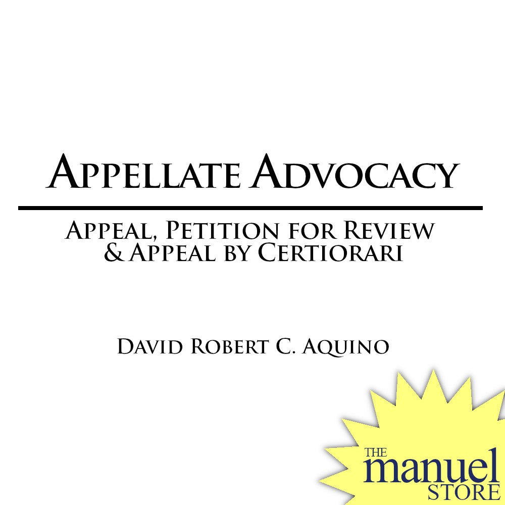 D.R. Aquino (2021) - Appellate Advocacy: Appeal, Petition for Review & Appeal by Certiorari