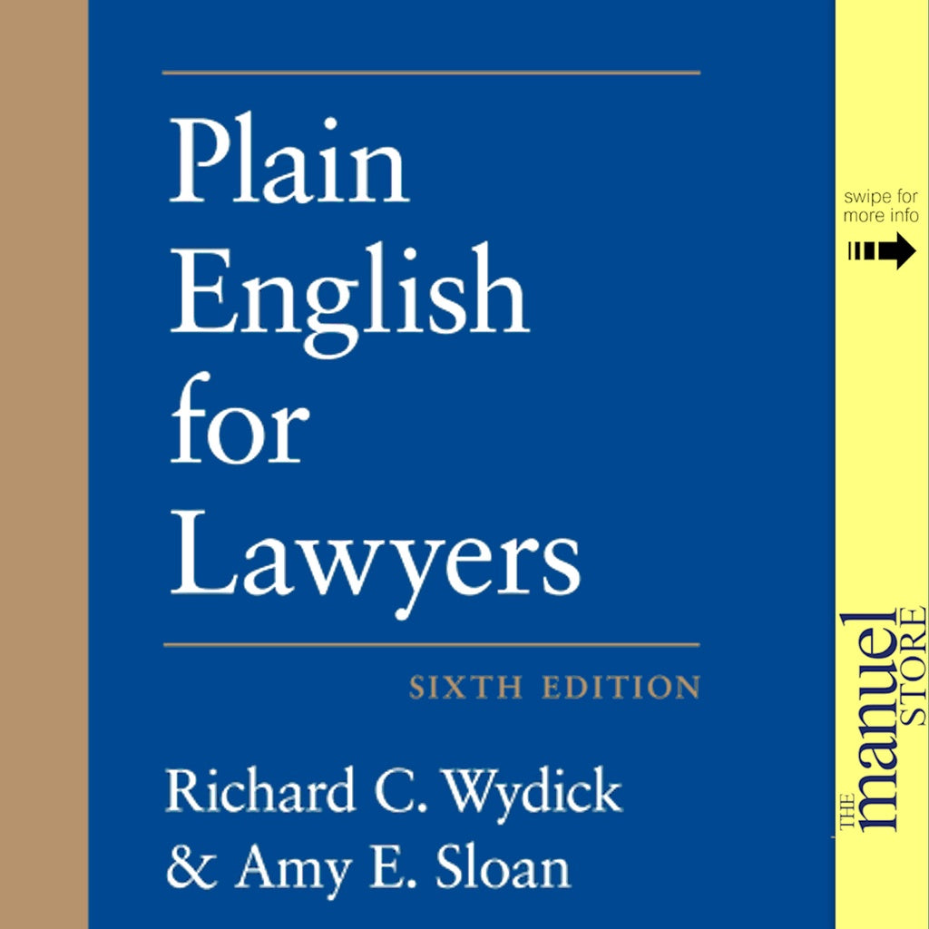 Wydick (2019) - Plain English for Lawyers - Sixth 6th Edition - by Richard