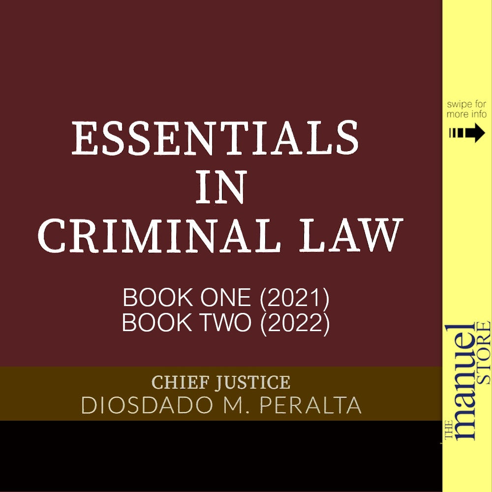 CJ Peralta (2021/2022) - Criminal Law, Essentials in - by Diosdado Book One Two 1 2 I II